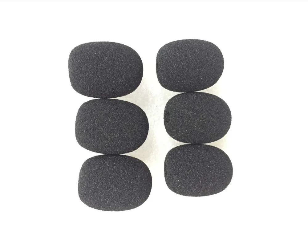 Linhuipad-cubiertas de espuma para micrófono, accesorio para parabrisas con agujero de 6mm, 30mm de longitud interior, 10 unids/lote, envío gratis por correo