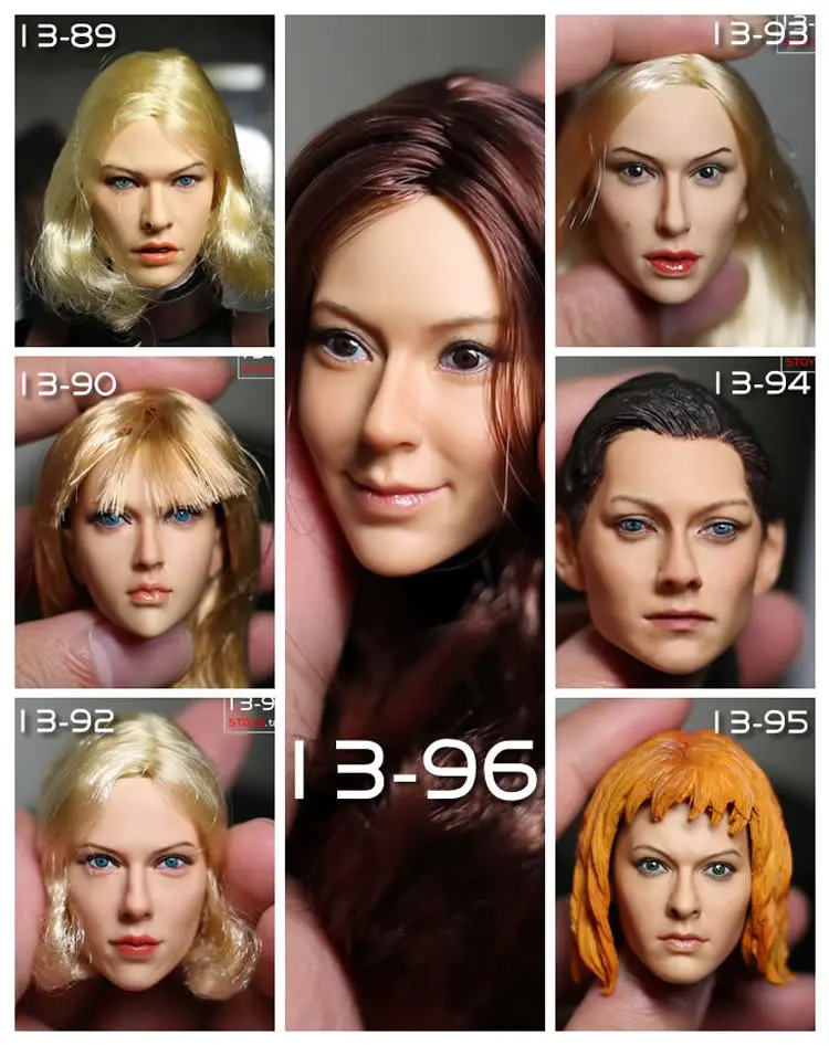 

1/6 scale female head shape for 12" action figure doll accessories doll head carved not include the body,clothes and other 13-94