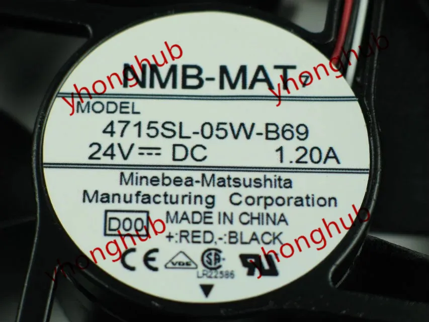 NMB-MAT 4715SL-05W-B69 D00 DC 24V 1.20A 120x120x38 مللي متر الخادم مروحة التبريد