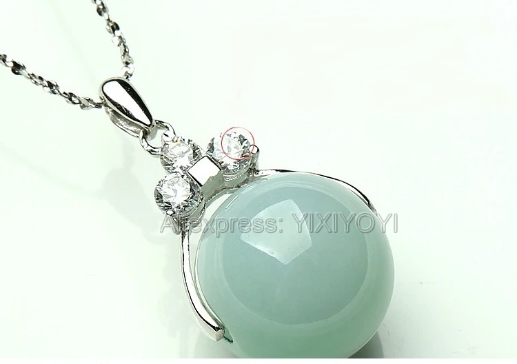 Beautiful Handwork Natural Grade A Light Green Jadeite Beads Blessing Lucky Pendant + Free Necklace Certificate Fine Jewelry