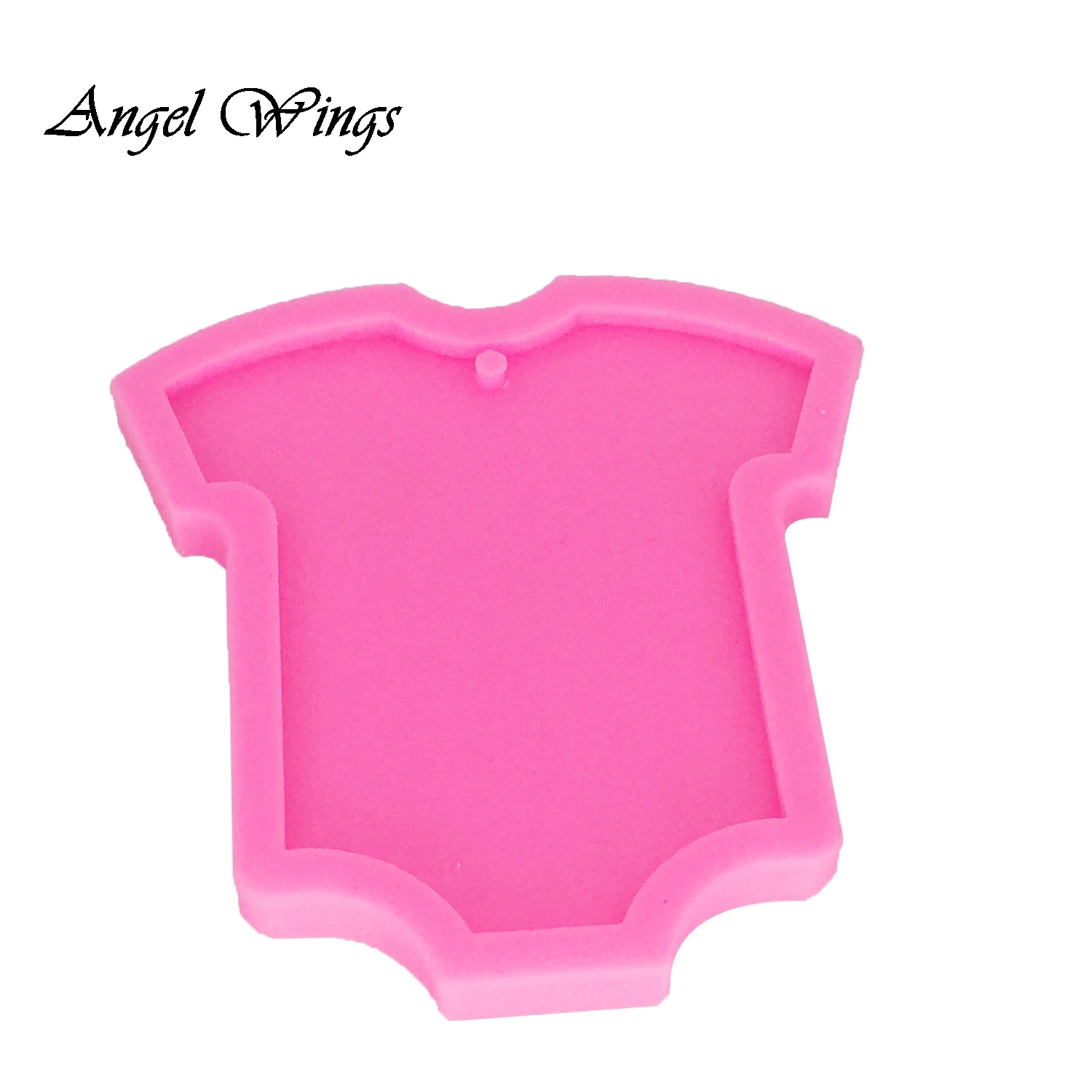 DIY Shiny Baby clothes Silicone key ring Pendant with hole accessories t-shirt mold for Key Chain Craft Clay resin Molds DY0062