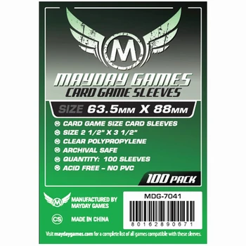 5packs/lot MAYDAY Card Sleeve 7041 for 63.5*88mm cards protector clear pack Board Games sleeves