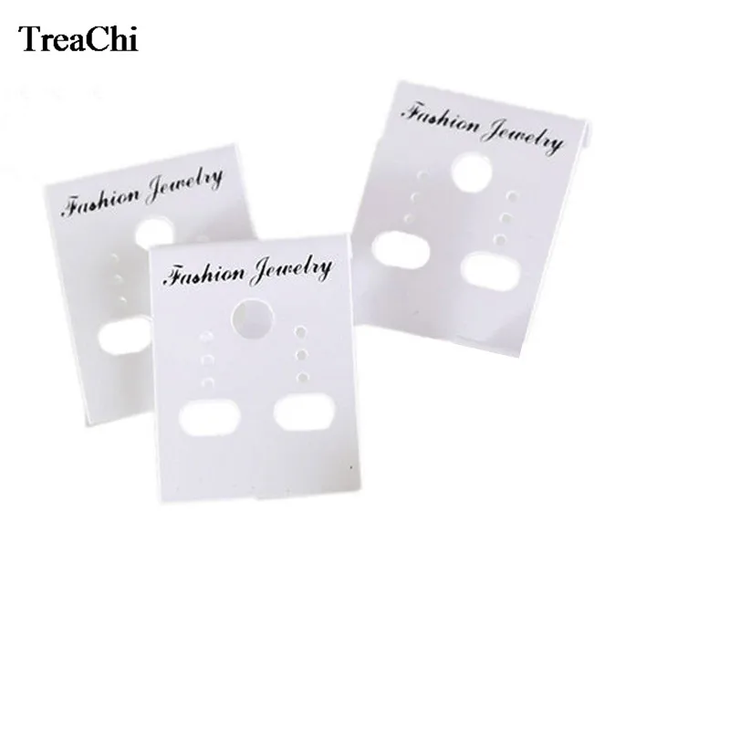 Wholesale 100 Pcs Plastic Earring Jewelry Display Card Gold White Black Mini Stud Organizer Storage Holder 4*3Cm