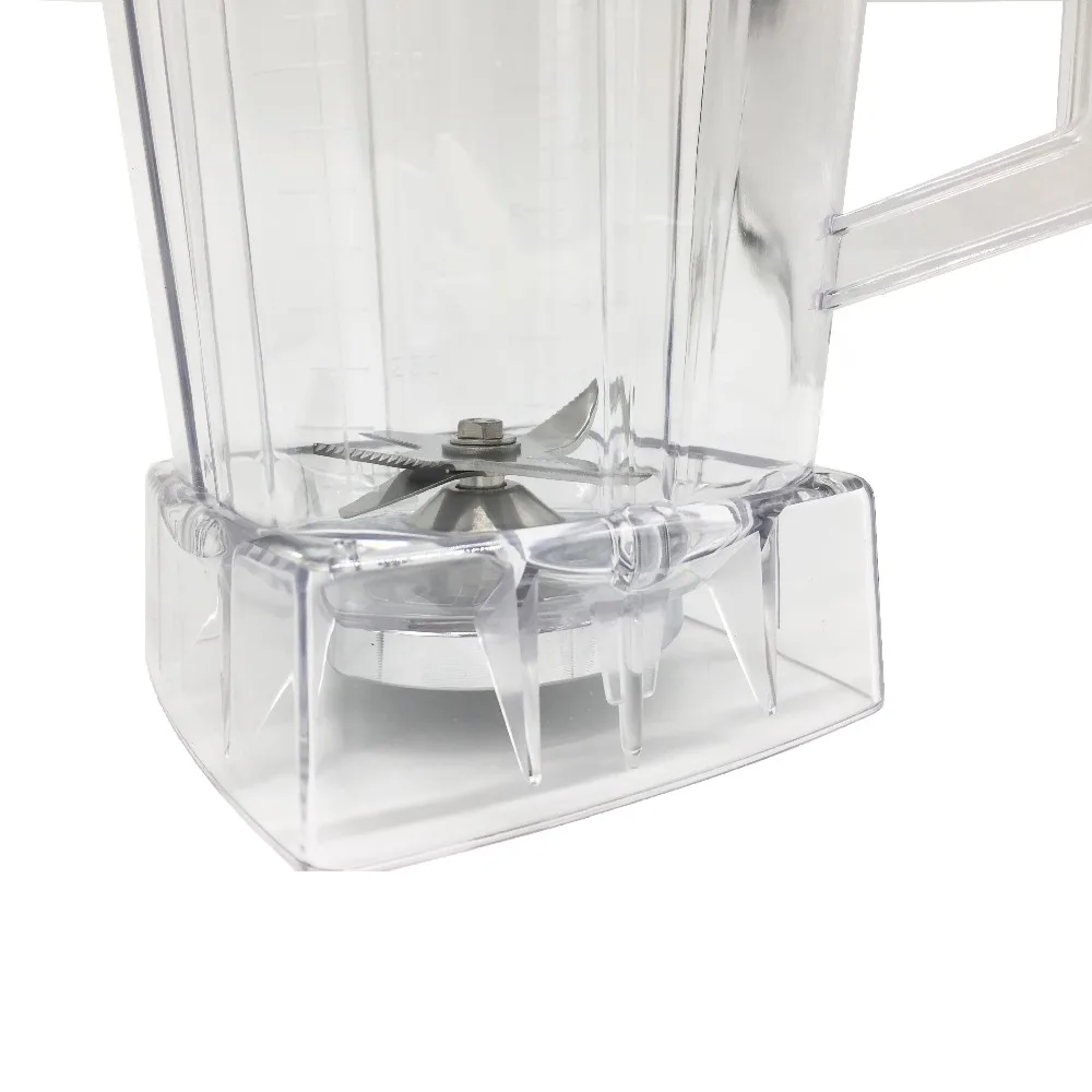 commercial Blender spare parts BPA FREE 2L Square Container Jar Jug Pitcher Cup bottom with serrated smoothies blades lid