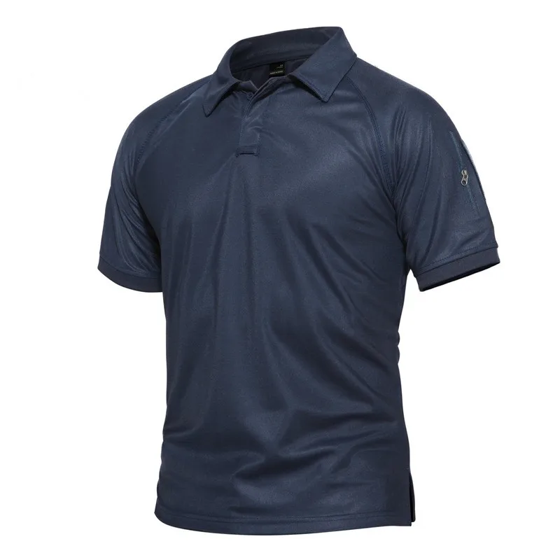 Men Quick Dry Summer Military Polo Shirt Breathable Army Combat Tactical Polo Male Navy Blue Short Sleeve Polo Shirts Men S-5XL