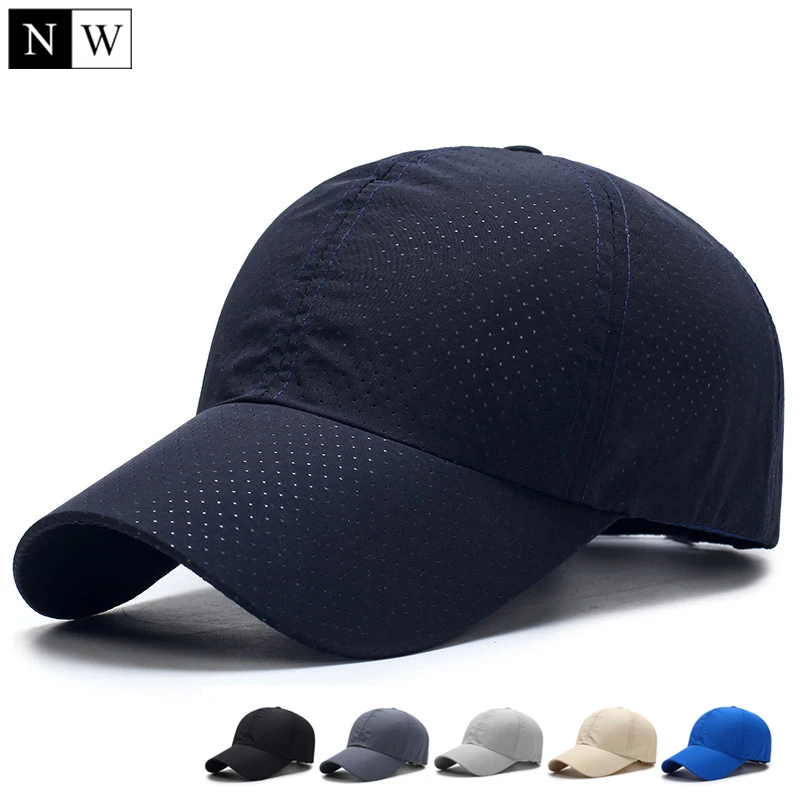 NORTHWOOD-gorra de béisbol de secado rápido para hombre y mujer, gorro de malla transpirable con Cierre trasero, color sólido, para el Sol, para verano