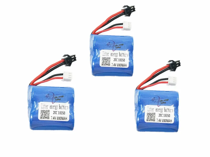 7.4 v 800 mAh Li-Ion batteria per H100 H102 di alta velocità della barca del RC Li-Ion 18350 800 MAH 7.4 v Batteria