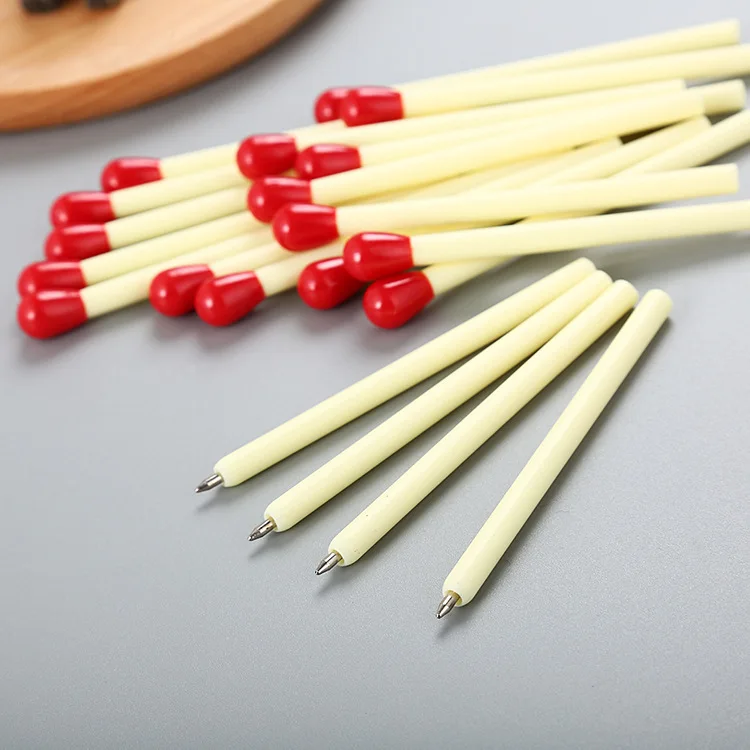 5 PCS Creative Stationery Cartoon Match Ballpoint Pen Lovely Student Award Gift Match Pen  Kawaii Kids Stationary