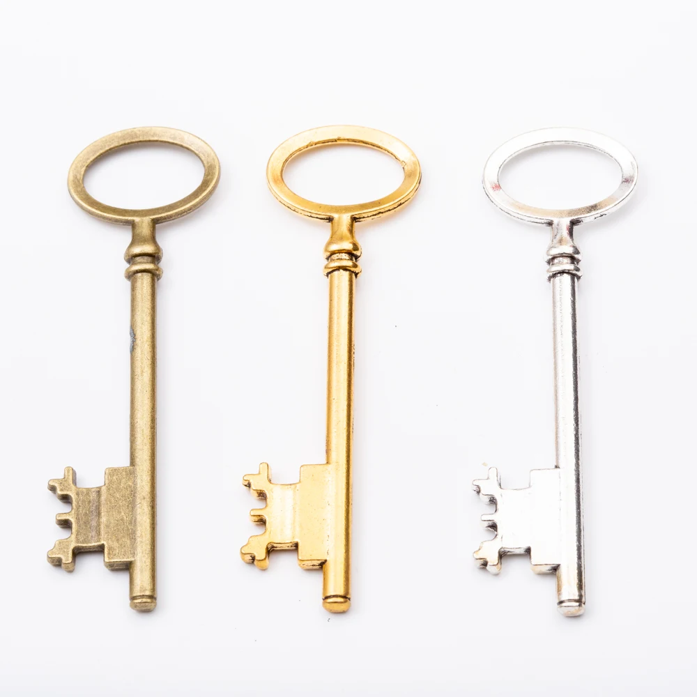 

6pcs key Vintage zinc alloy metal pendant charms for diy jewelry making 5583