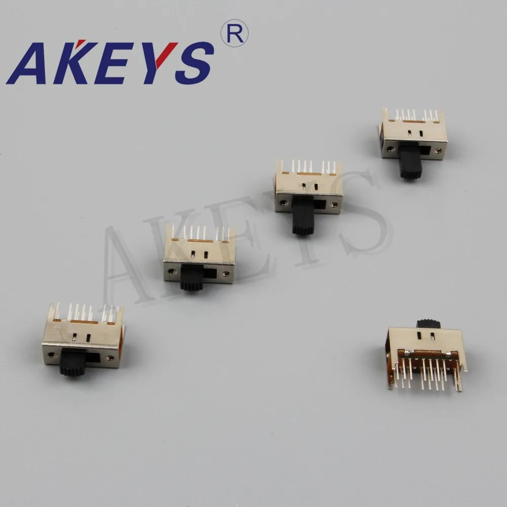 SS-43D02 4P3T Four pole three throw 3 position slide switch 16 pin DIP type with 4 fixed pin handle heights can be customized