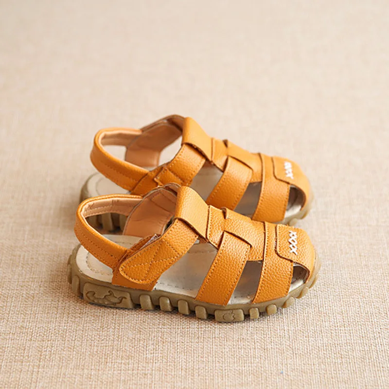 

New Spring Summer Shoes Boys Soft Leather Sandals Baby Boys Summer Prewalker Soft Sole Genuine Leather Beach Sandals CSH130