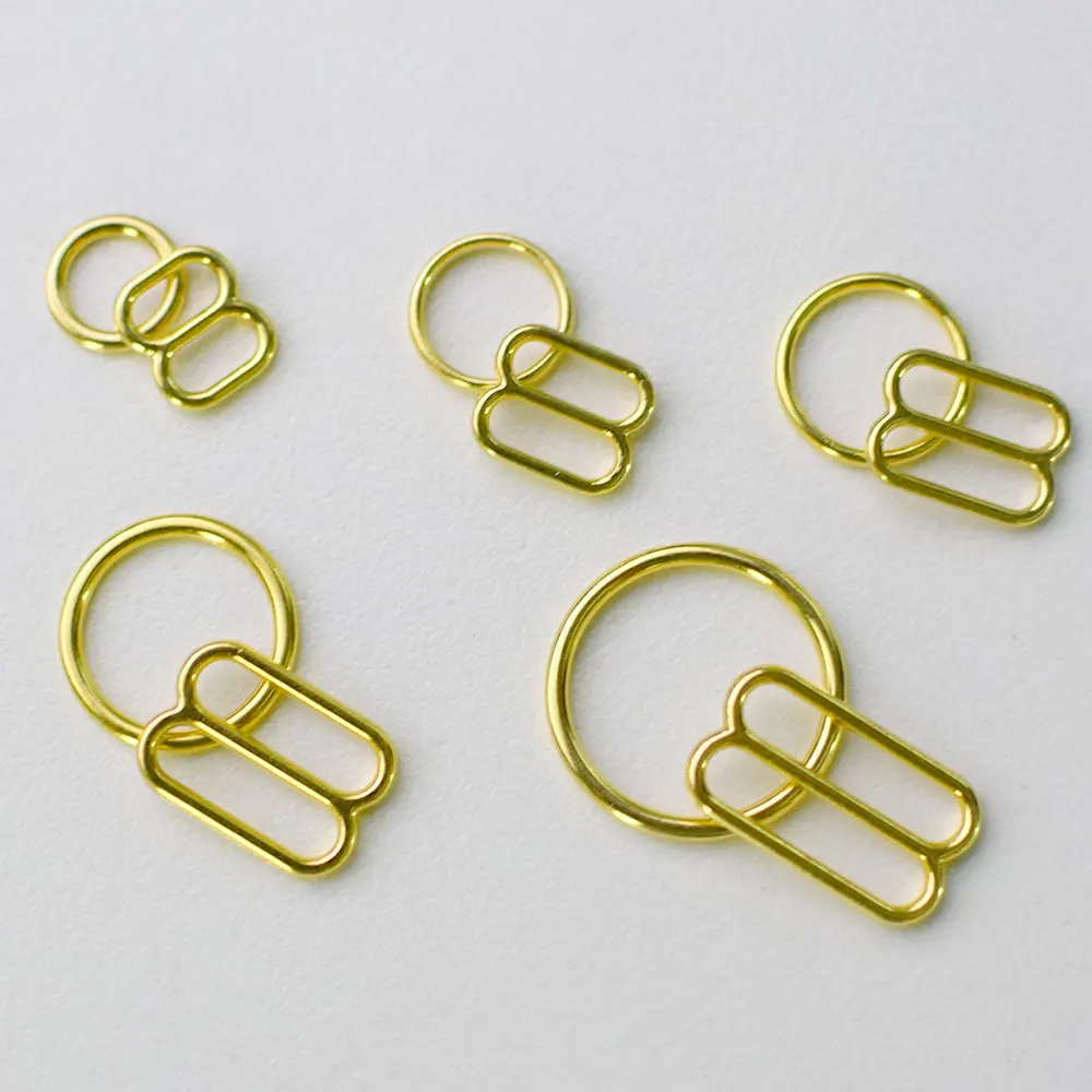 Groothandel 50 Sets/partij (100 Pcs) Gold Verstelbare Beha Ringen En Sliders Beha Maken Materialen