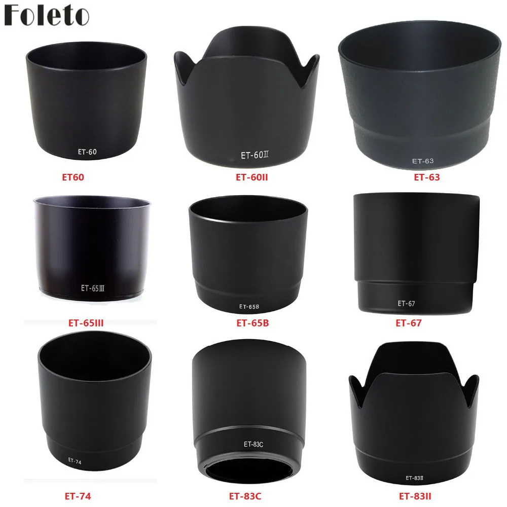 Foleto Telephoto Lens Hood ET-60 II ET63 ET65B ET74 ET83C ET83II For canon EF EF-S Lens 500d 600d 1000d 110d 600d 700d 800d 5div