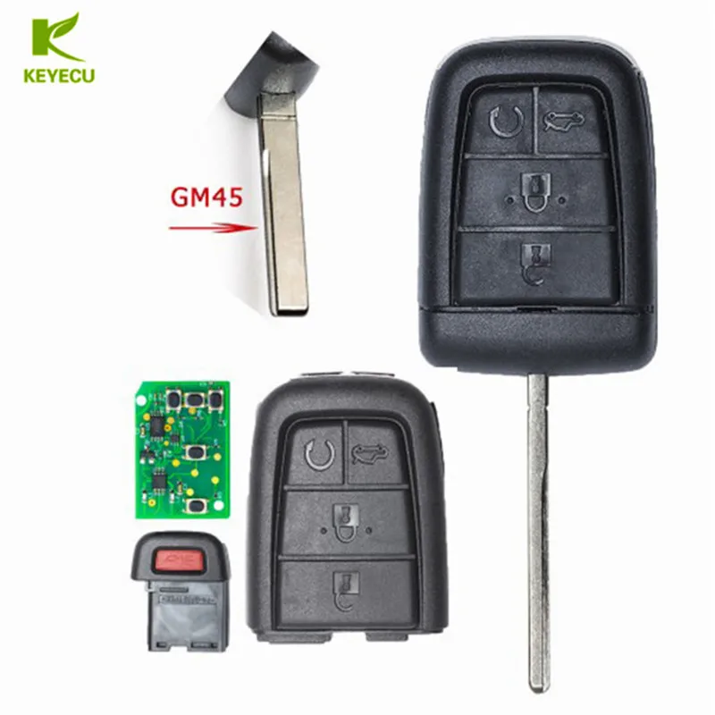 

KEYECU Replacement New Remote Key Fob 4+1 Button 315MHz/433MHz ID46 Chip for Holden Commodore VE 2006-2013 With GM45 Blade