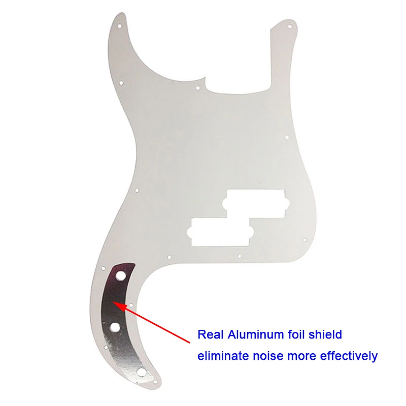 Pleroo Custom Parts 13 Holes Pickguard For Fender USA/Mexico Standard P Bass Guitar Scratch Plate Without Truss Rod Hole