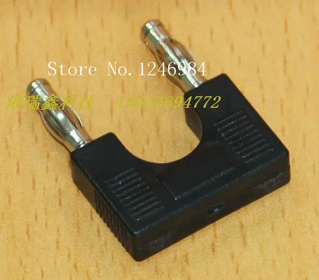 [SA]M incense four double banana plug connector short black A-6105 Banana Plug--50pcs/lot