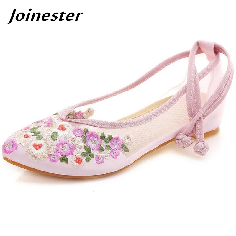 Summer Women Pointed Toe Organza Sandals Ladies Flat Heeled Transparent Loafers Ankle Strap Runway Nurse Shoes Retro Moccasin