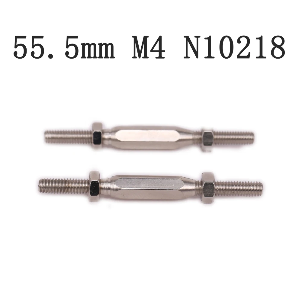 RCAWD-Carro rastreador Hopup Peças, RC Hobby Model Car, Aço M3 Tie Rod, Longo M4, 22.5mm, 31mm, 55.5mm de comprimento, #45, 2pcs