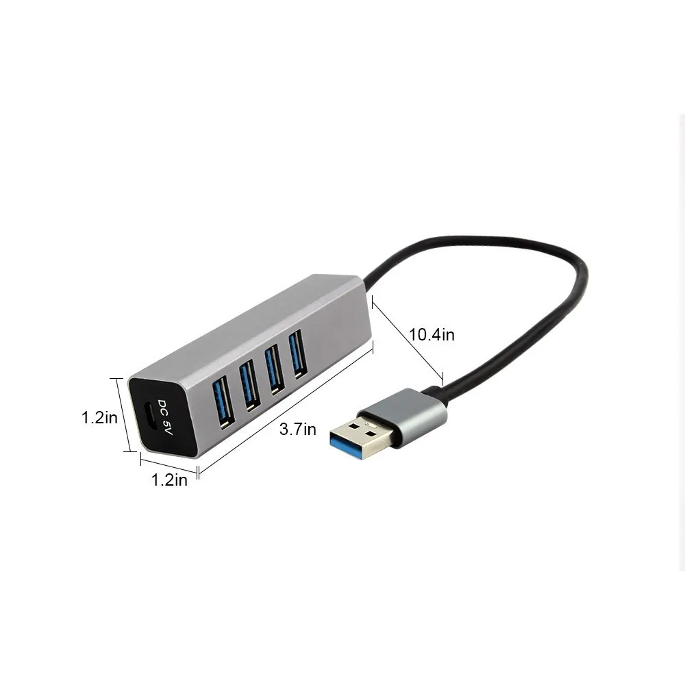 USB 3.0 Hub OTG Hub 4 Ports Micro USB Splitter Power Interface Multi USB3.0 Hubs Adapter For PC Huawei Mate 20 Pro P20 Pro