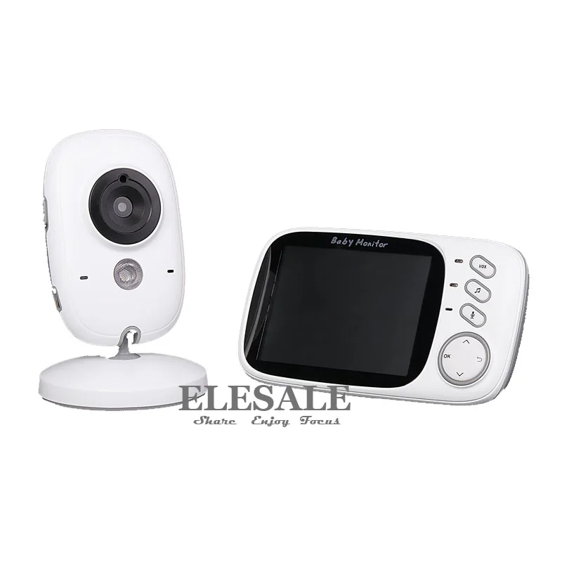 New 3.2" Video Baby Monitor Wireless Camera 2 Way Audio Intercom Night Vision Temperature Monitor Music For Baby Care