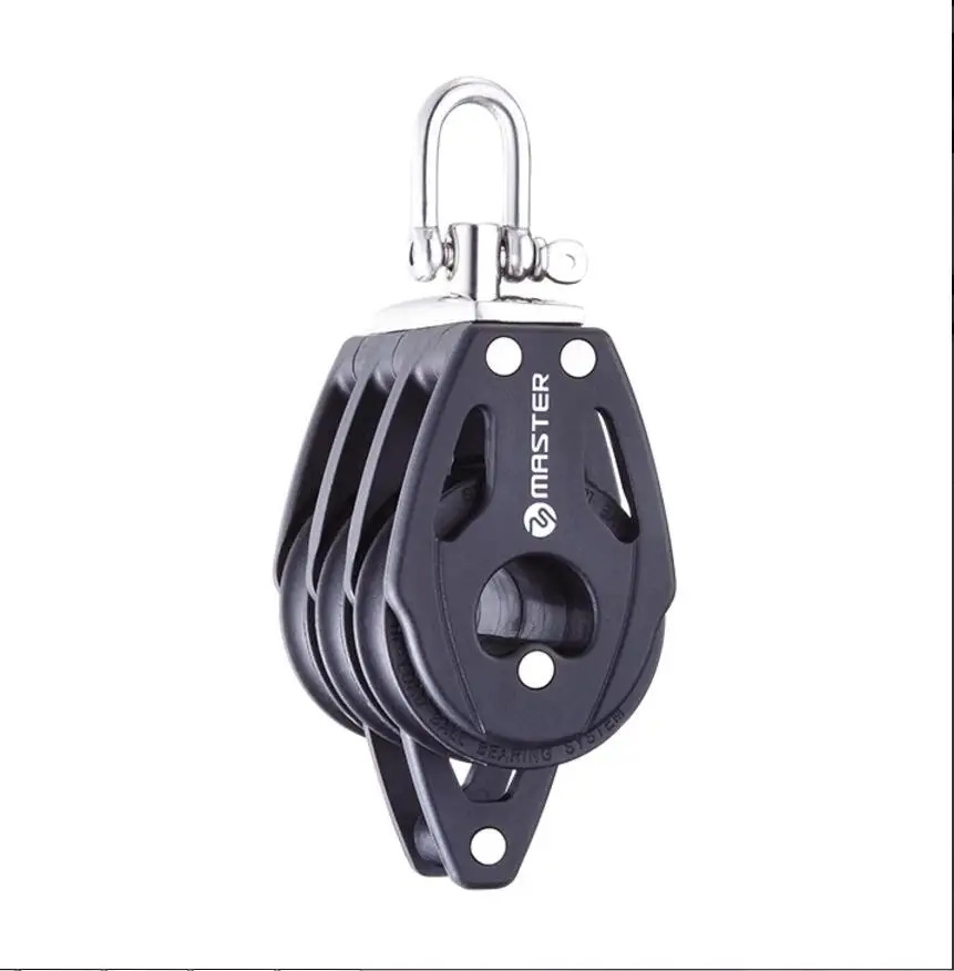 

Sailboat Hardware 57mm 2 1/4" Triple Swivel Shacke Becket Block Master BB-0506F