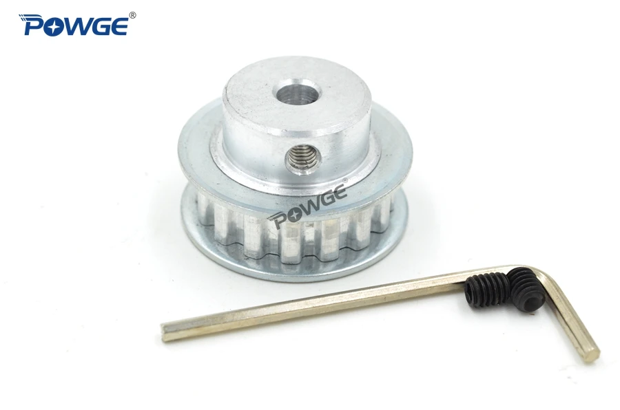 POWGE Inch T type 16 Teeth XL Timing pulley Bore 5/6.35/8mm for width 6.35mm XL Synchronous Belt 16-XL-025 BF gear 16teeth 16T