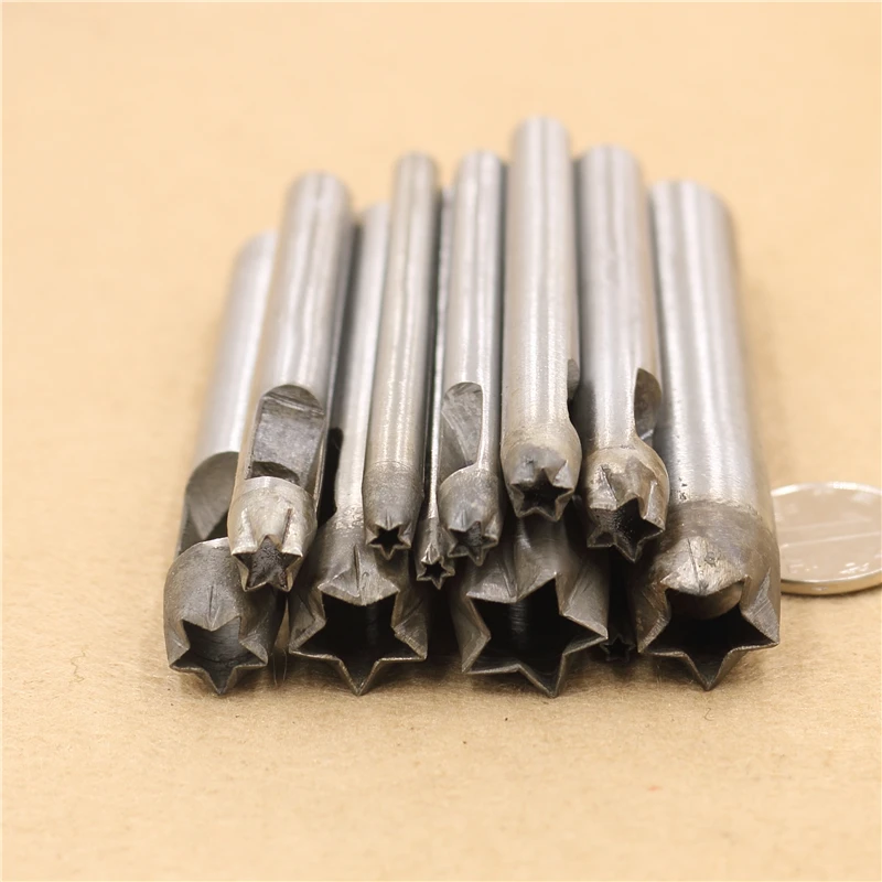 leather craft Steel Five-pointed star Tool classic stars punch for Leather Plastic Wood Belt Hole flower punch Leathercraft DGwx