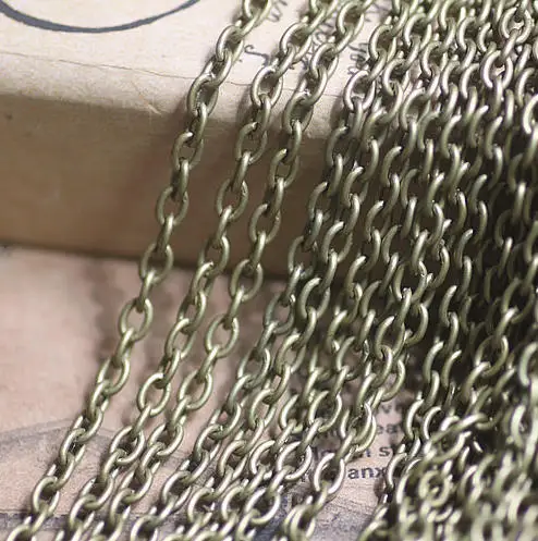 

5 meters 2mmx3mm Silver tone/Antique Cross Chain,DIY Jewelry Accessories,Necklace & Bracelet Findings,Connector Charms