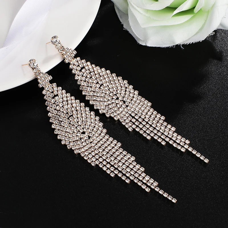 YFJEWE 2019 New Elegant Ethnic Tassel Hanging Dangle Drop Earrings For Women Female New Wedding Party Jewelry Accessories#E624