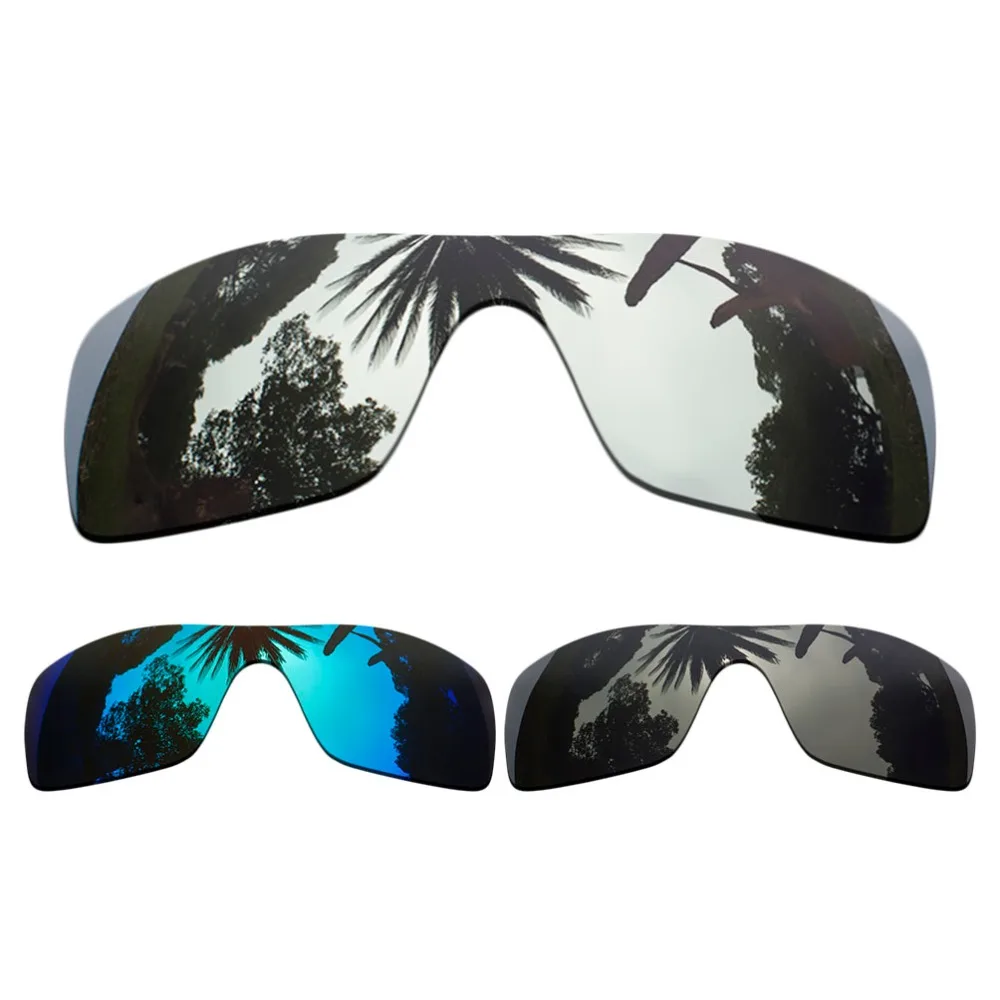 

(Silver Mirrored+Black+Blue Mirrored Coating) 3-Pieces Polarized Replacement Lenses for Batwolf Frame 100% UVA & UVB Protection