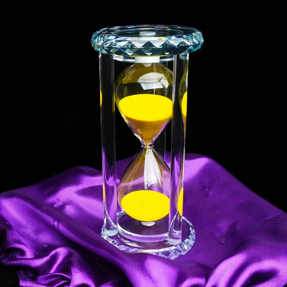 Crystal hourglass timer 15 30 45 60 minutes home decoration desk decoration miniature figurines birthday gift