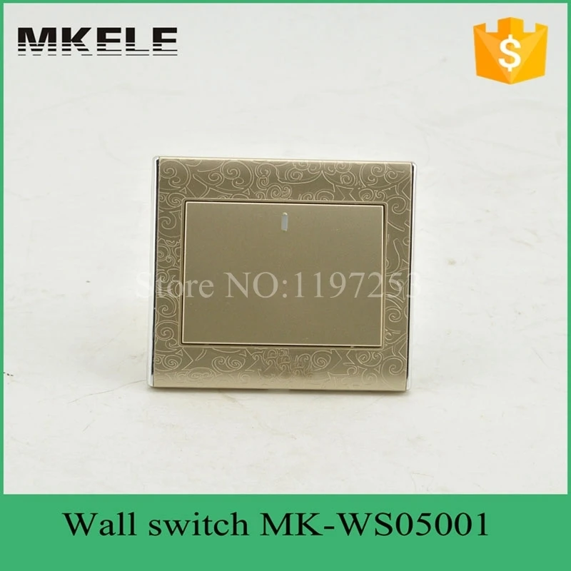 MK-WS05001 free shipping new fashion design best price ultra-slim 1 gang 1 way electric wall switch from manufacturer supplier