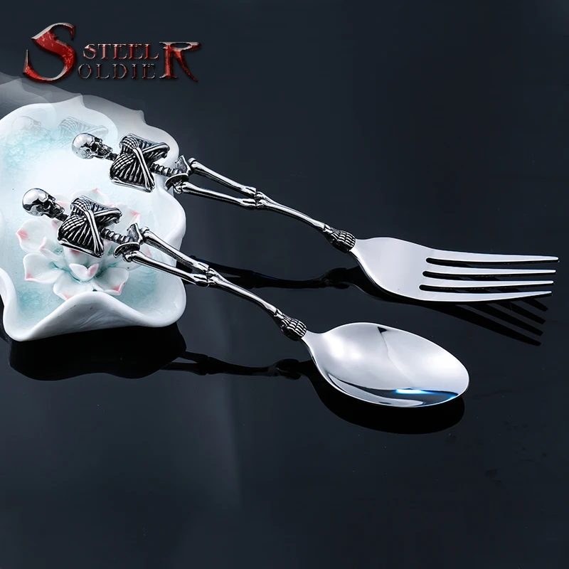 steel soldier fork and spoon amazing art work stainless steel high quality unique fashion handcraft