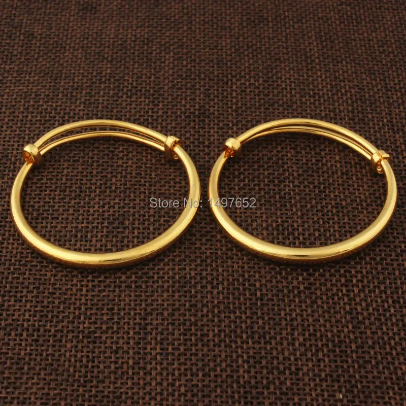 Fashion Dubai Gold Baby Bangle Jewelry For Boys Girls18K Gold Color Ethiopian/African Kids Bangles Bracelet Jewelry image 4