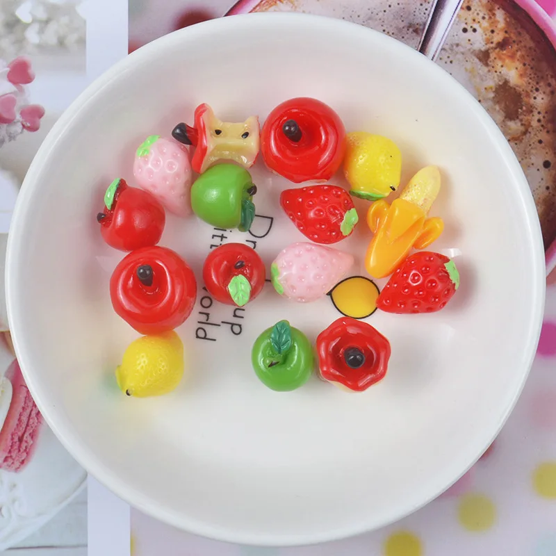 8pcs Simulation Fruits Banana Apple Lemon Strawberry  Kitchen Toys For Children Pretend Play Toys Fruit Store and Home Decorati