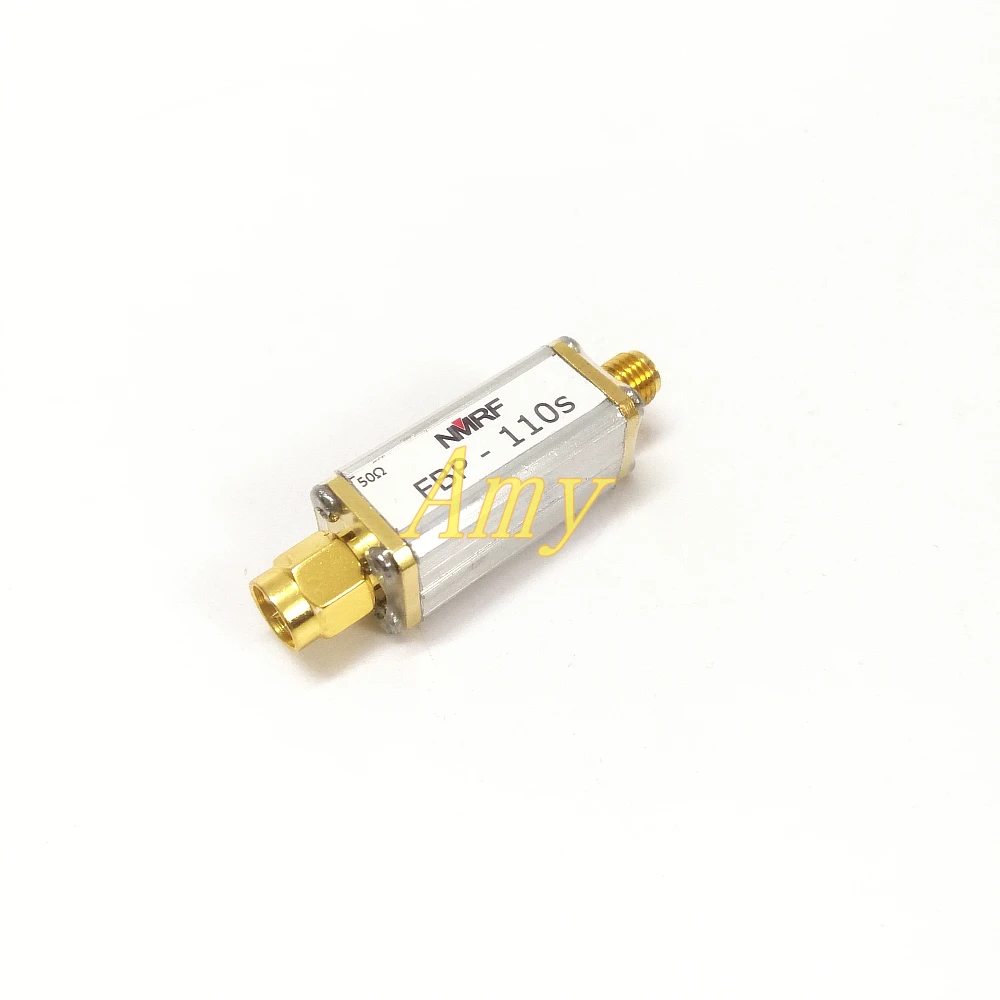 110MHz RF coaxial band pass SAW filter, bandwidth 2MHz, SMA interface