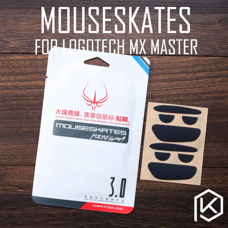 Hotline games 2 sets/pack original competition level mouse feet skates gildes for logitech mx master 0.6mm thickness