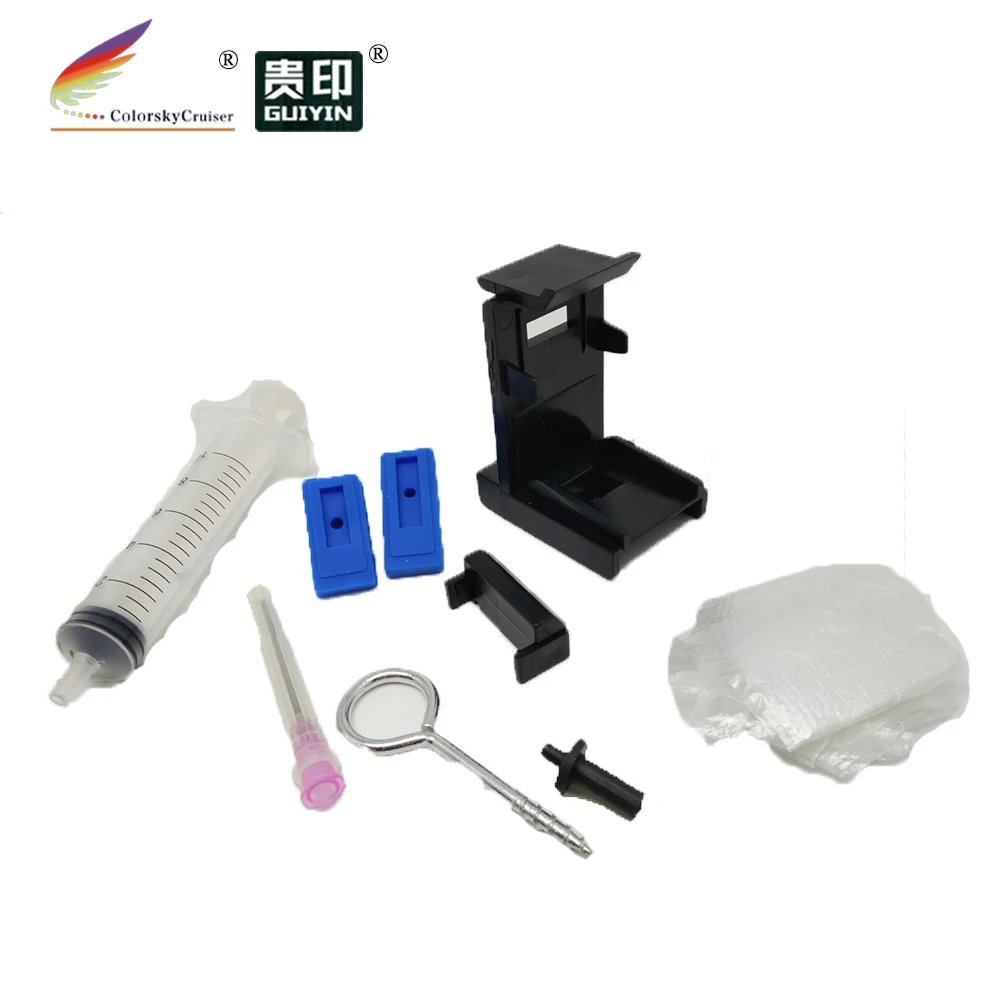 (T14) professional refill holder ink suction tool clip for HP and for Canon cartridges with printhead with accessories