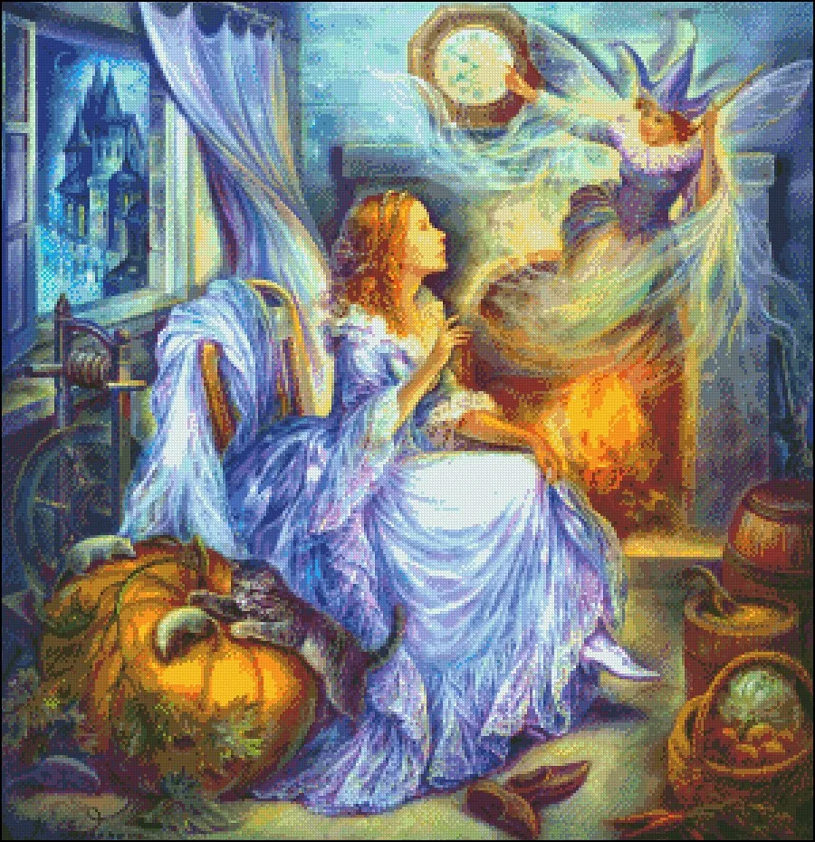 Needlework for Embroidery by Ankicoleman DIY DMC High Quality - Counted Cross Stitch Kit 14 ct Oil painting - Cinderella