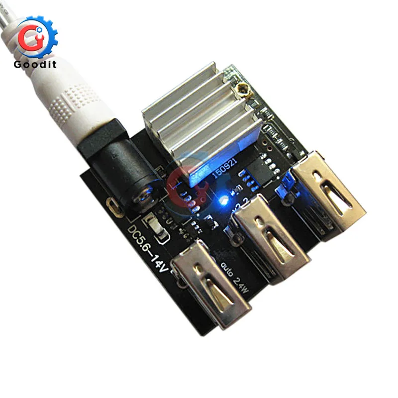 3 USB Mini moduł ładowania DC-DC 7V-14V do 5V-5.8V 8A obniżanie mocy Power Bank pokładzie deskopowa przetwornica do Arduino