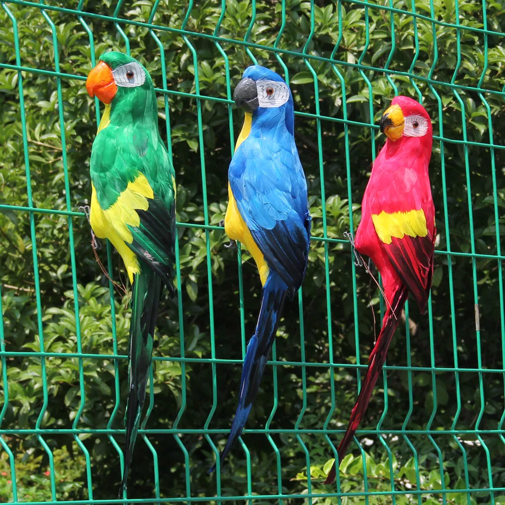 1pcs 60cm Large Macaw Artificial Feather Color Parrot Simulated Birds Home Garden Party Wedding Christmas Decoration Ornament