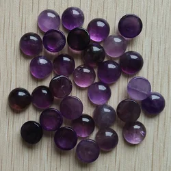 Fashion high quality natural amethyst stone round CAB CABOCHON 10mm beads for jewelry Accessories making Wholesale 50pcs/lot