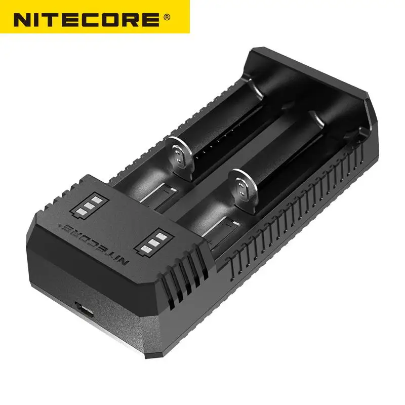شاحن بطارية الأصلي NITECORE UI1 UI2 موديل 100% محمول مزود بمنفذ USB وبطارية ليثيوم أيون متوافقة مع بطارية 26650 20700 21700 18650 16340 14500