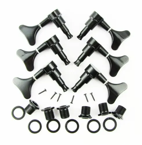 5/6 Strings Bass guitar Tuning Pegs 3Left+3Right side Machine Heads for Bass guitar_(3L+3R Black color)