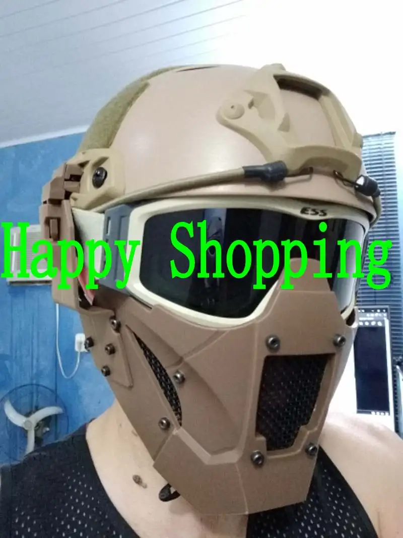 Tactical JAY Fast Outdoor Mask Half Face Combat Gear Airsoft Duty Adjustable For Hunting