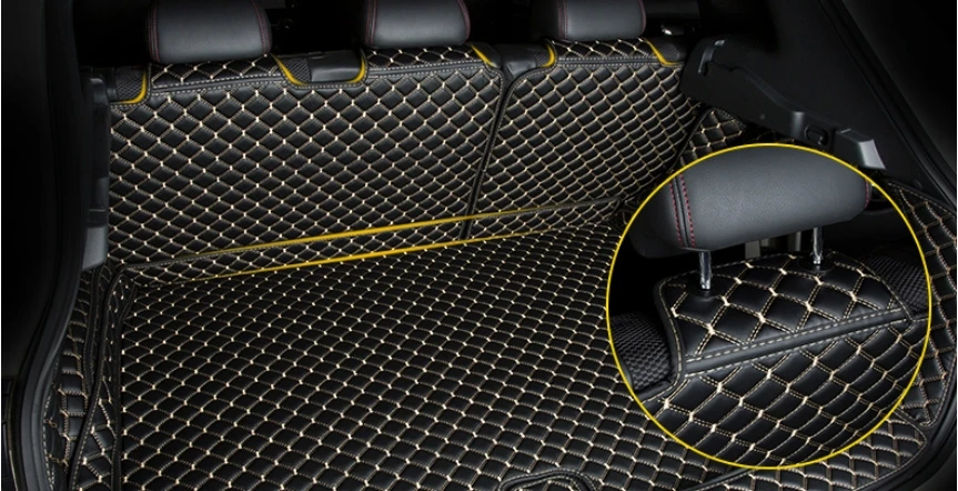 High quality! Full set car trunk mats for Nissan Qashqai j11 2019 waterproof cargo liner mats boot carpets for Qashqai 2018-2015