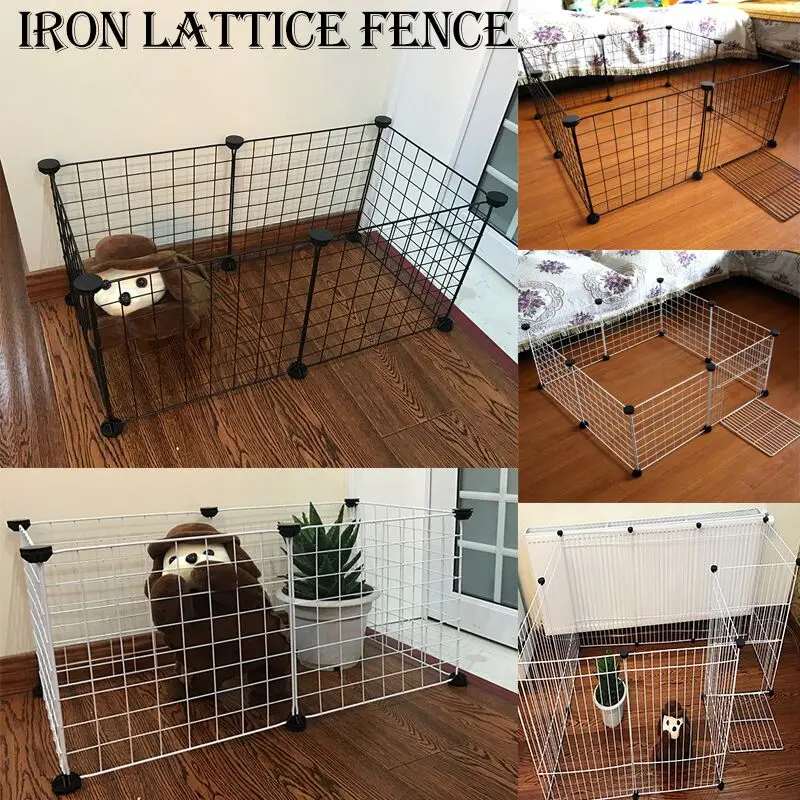 Foldable Pet Playpen Iron Fence Puppy Kennel House Exercise Training Puppy Kitten Space Dogs Supplies rabbits guinea pig Cage