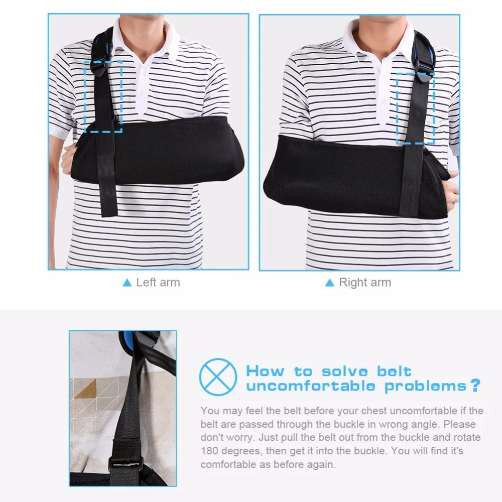 Medical Arm Sling Adjustable Shoulder Support Brace Breathable Elbow Wrist Fracture Protector Dislocation Arm Orthopedic Belt