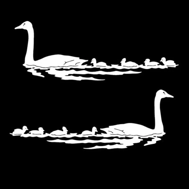 14.8X5.4CM 2X GOOSE GEESE BIRD Boat (1 RIGHT & 1 LEFT) Fun Vinyl Decals Car Stickers S6-2396