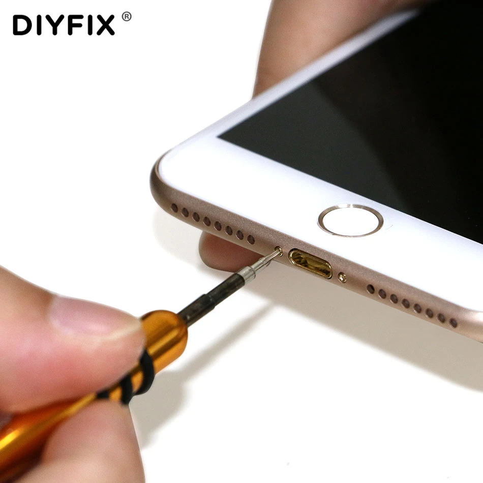 Набор прецизионных отверток DIYFIX для iPhone 6, 6s, 7, 8, 8 Plus, набор инструментов для ремонта, открывающаяся присоска с ЖК-дисплеем, пластиковая мотка